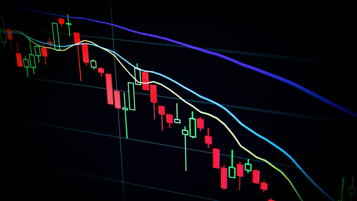 Stock market trading charts on a screen