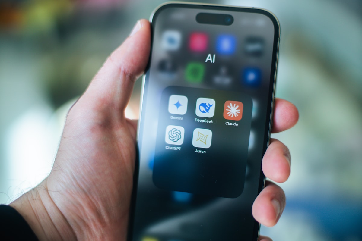 Smartphone showing a streaming app grid